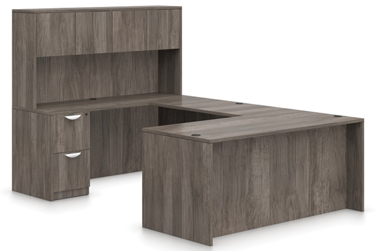 Picture of Offices to Go SL7136DS-SL7124CS U Shaped Desk with Hutch
