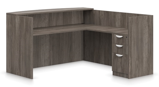 L Shaped Reception Desk With Drawers Sl7130rds