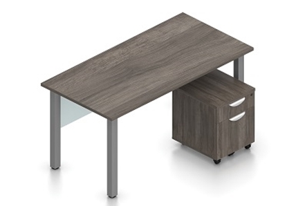 Picture of Offices to Go SL-1 60"W Table Desk w/ Mobile Pedestal
