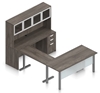 Picture of Offices to Go SL-3 U Shaped Desk w/ Height Adjustable Bridge