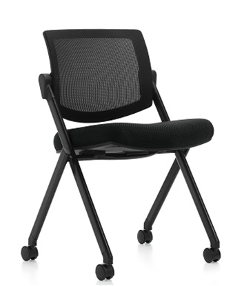 Picture of Offices to Go OTG11341B Armless Mesh Back Flip Seat Nesting Chair