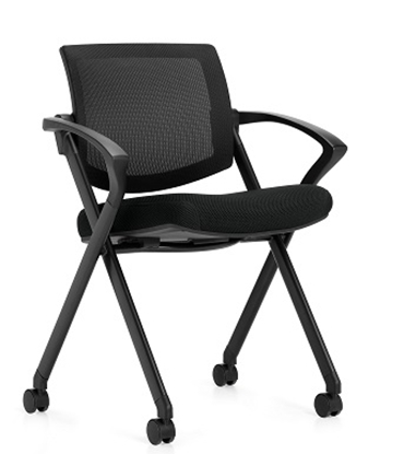 Picture of Offices to Go OTG11340B Mesh Back Flip Seat Nesting Chair