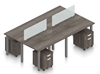 Picture of Offices to Go SL-5 Four Unit Table Desk Layout