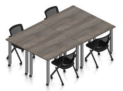 Picture of Offices to Go SL-9 Four Training Tables w/ Chairs