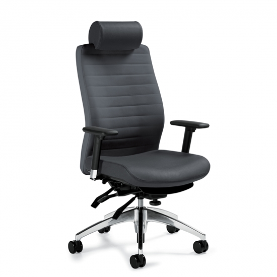 Dropship High Back Office Chair With Lifting Headrest, Adjustable