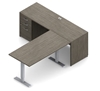 Picture of Global Layout 4B L Shaped Desk w/ Height Adjustable Return