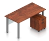 Picture of Offices to Go SL-1 60"W Table Desk w/ Mobile Pedestal