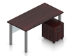 Picture of Offices to Go SL-1 60"W Table Desk w/ Mobile Pedestal