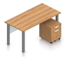 Picture of Offices to Go SL-1 60"W Table Desk w/ Mobile Pedestal