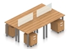 Picture of Offices to Go SL-5 Four Unit Table Desk Layout