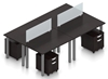 Picture of Offices to Go SL-5 Four Unit Table Desk Layout