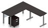 Picture of Offices to Go SL-4 L Shaped Desk w/ Height Adjustable Return