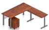 Picture of Offices to Go SL-4 L Shaped Desk w/ Height Adjustable Return