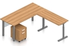 Picture of Offices to Go SL-4 L Shaped Desk w/ Height Adjustable Return