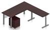 Picture of Offices to Go SL-4 L Shaped Desk w/ Height Adjustable Return
