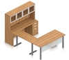 Picture of Offices to Go SL-3 U Shaped Desk w/ Height Adjustable Bridge