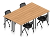 Picture of Offices to Go SL-9 Four Training Tables w/ Chairs