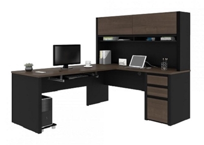 Picture of Bestar 93859 L Shaped Desk with Hutch