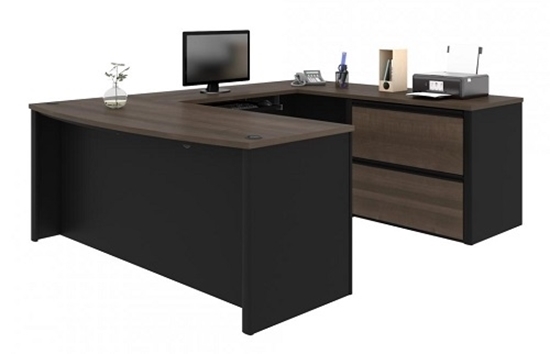 Boss Simple System Double L shaped Pedestal Office Desk