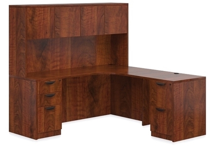 Picture of Offices to Go SL7136CER-SL4224R L Shaped Desk with Hutch