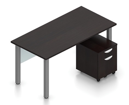 Picture of Offices to Go SL-1A 71"W Table Desk w/ Mobile Pedestal