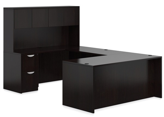 Picture of Offices to Go SL6630DS-SL6624CS U Shaped Desk with Hutch