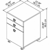 Picture of Office by kathy ireland® Echo KI60201 Three Drawer Mobile File Cabinet - Assembled
