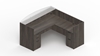 Picture of Offices to Go SL7130RDSNT L Shaped Reception Desk with Glass Transaction Top