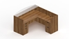 Picture of Offices to Go SL7130RDSNT L Shaped Reception Desk with Glass Transaction Top