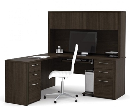 Picture of Bestar 60853 L Shaped Desk with Hutch