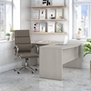 Picture of Office by kathy ireland® Echo ECH034 L-Shaped Bow Front Desk w/ Chair