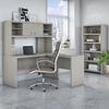 Picture of Office by kathy ireland® Echo ECH033 L -Shaped Desk with Hutch and 5 Shelf Bookcase