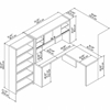 Picture of Office by kathy ireland® Echo ECH033 L -Shaped Desk with Hutch and 5 Shelf Bookcase