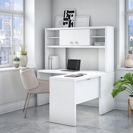 Office by kathy ireland Echo L Shaped Desk with Hutch