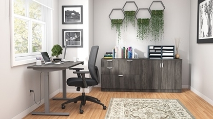 Picture of Offices to Go SL-13 Height Adjustable Desk & Credenza Package