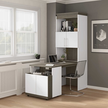 Picture of Bestar 116166 Shelving Unit w/ Fold out Desk