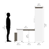 Picture of Bestar 116166 Shelving Unit w/ Fold out Desk