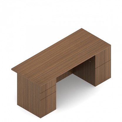 Picture of Lufton LD7230DE 72"W Wood Veneer Double Pedestal Desk