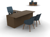 Picture of Lufton L-Shaped Wood Veneer Desk with Low Credenza Return