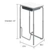 Picture of AlphaBetter® 1224 2.0 Height – Adjustable Student Desk with Book Box and Pendulum Bar 29"-43”