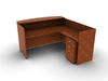 Picture of Offices to Go SL7130RDSNT L Shaped Reception Desk w/ Mobile Pedestal