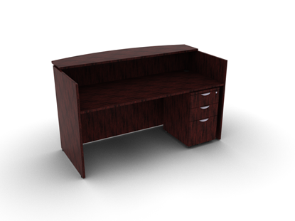 Picture of Offices to Go SL7130RDSNT-SL22BBFM Reception Desk w/ Mobile Ped
