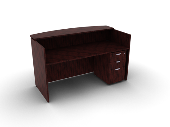 Picture of Offices to Go SL7130RDSNT-SL22BBFM Reception Desk w/ Mobile Ped