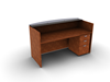 Picture of Offices to Go SL7130RDSNT-SL22BBFM Reception Desk  w/ Glass Top