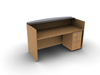 Picture of Offices to Go SL7130RDSNT-SL22BBFM Reception Desk  w/ Glass Top