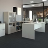 Picture of i3 Plus P/N 160861 -Shaped Executive Desk with Frosted Glass Doors Hutch