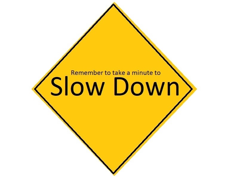 Slowing Down in a Fast Paced World