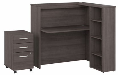 Picture of Studio C 48W x 48D Corner Desk and 3 Drawer Mobile Pedestal