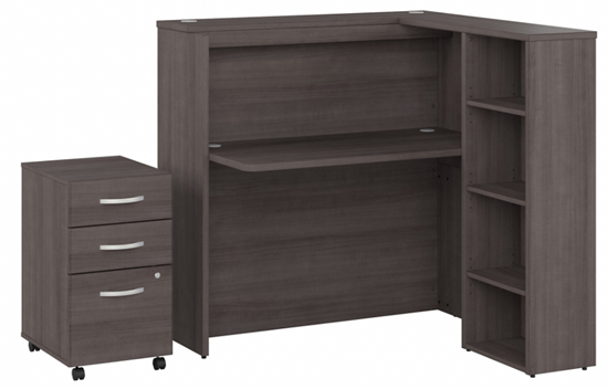 Picture of Studio C 48W x 48D Corner Desk and 3 Drawer Mobile Pedestal