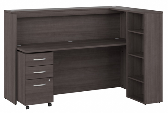 Picture of Studio C STC062 72W x 48D Corner Desk and 3 Drawer Mobile Pedestal